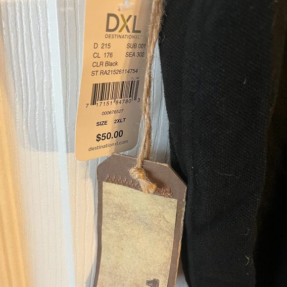 Society of One 2XLT 100% Cotton Shorts Black NWT Destination XL - Picture 2 of 5